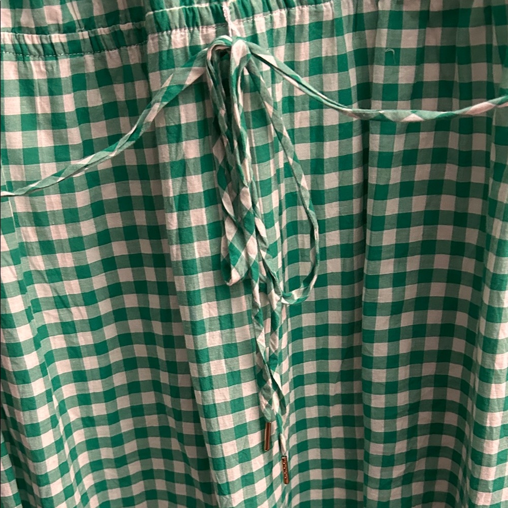 Draper James Green Gingham Sleeveless Dress - Picture 3 of 5